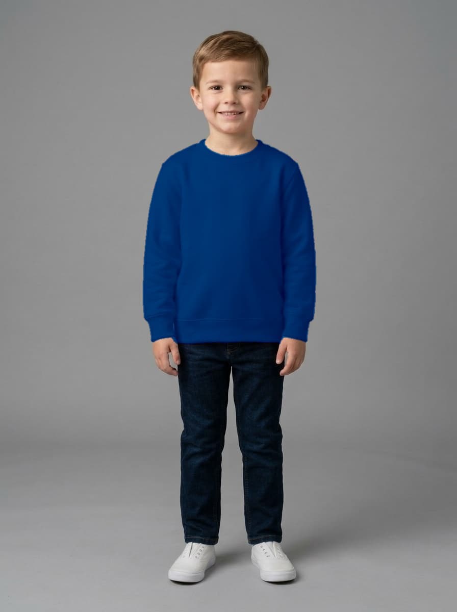 Kids PolyCotton French Terry 240 GSM Sweatshirt - Custom Apparel Manufacturing Cut N Stitch