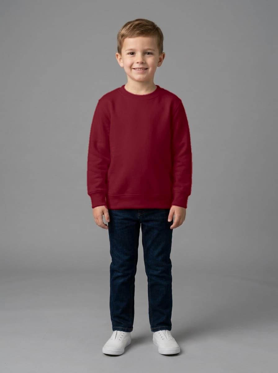 Kids PolyCotton Fleece 300 GSM Sweatshirt - Custom Apparel Manufacturing Cut N Stitch
