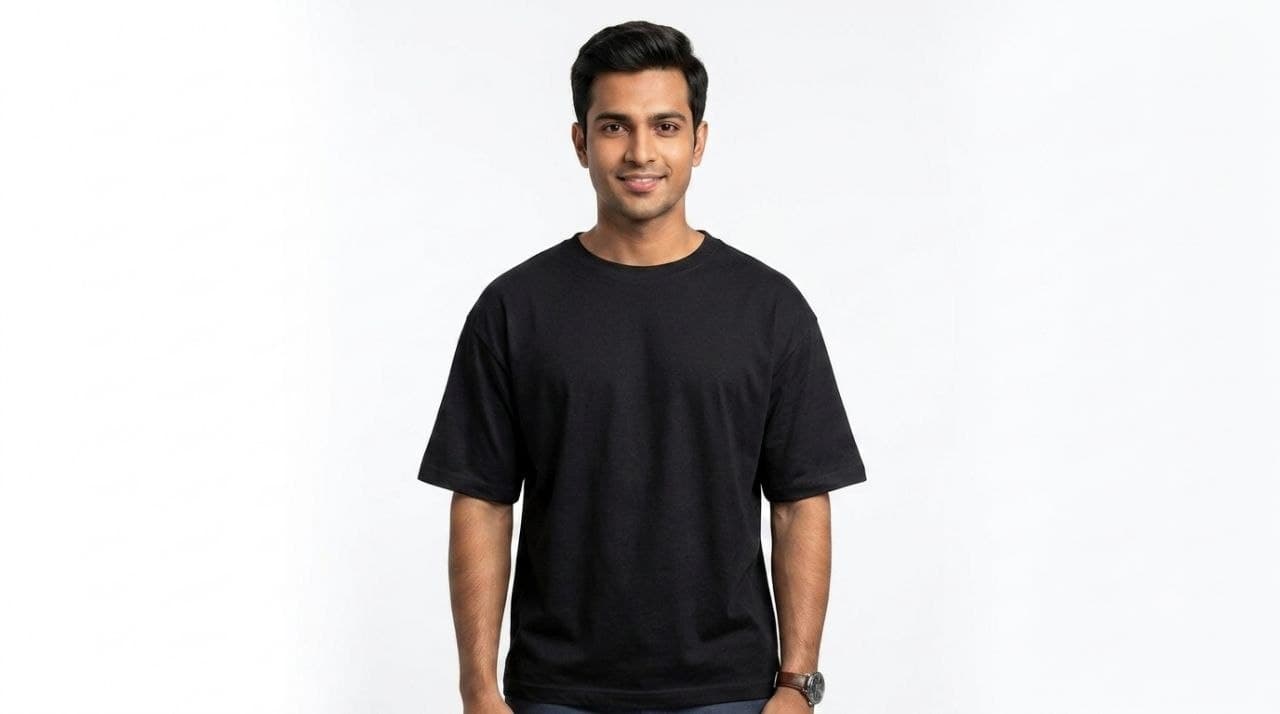 Cotton 180 GSM Oversized Round Neck T-Shirt