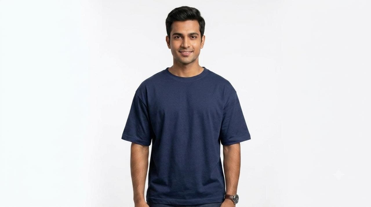 Cotton Oversized Round Neck 220 GSM T-Shirt