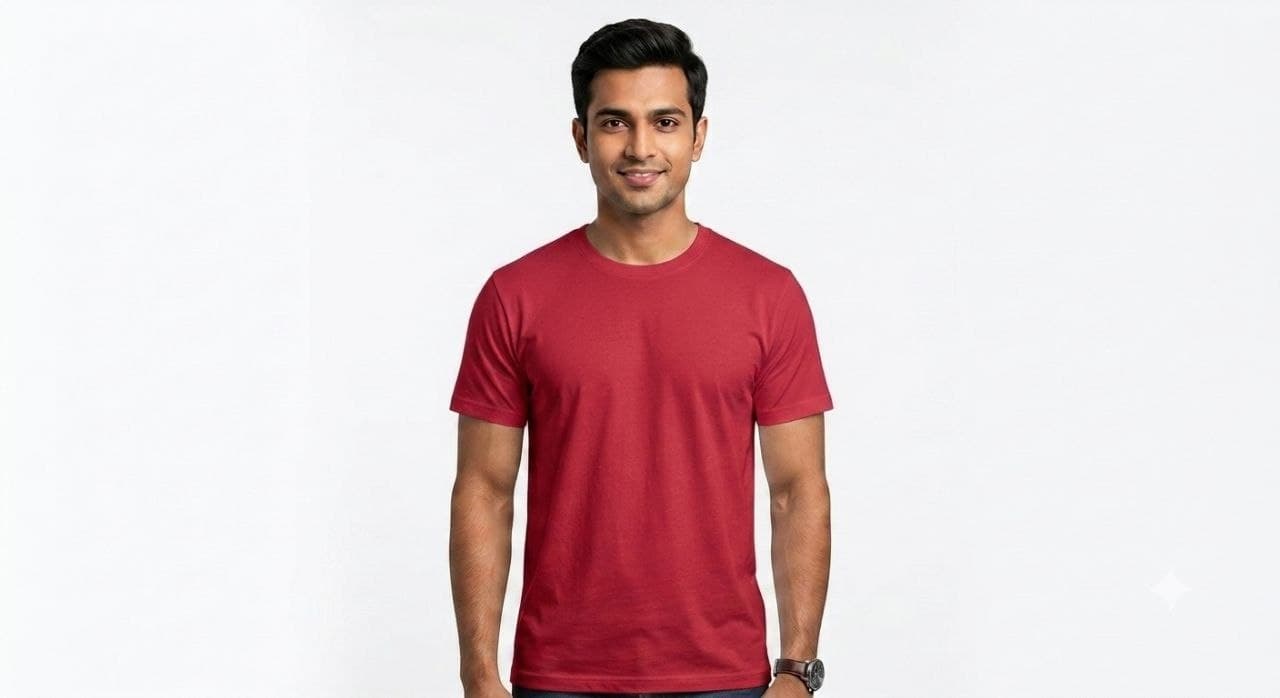 Dot Knit 160 GSM Round Neck T-Shirt